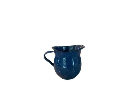 Blue speckled creamer