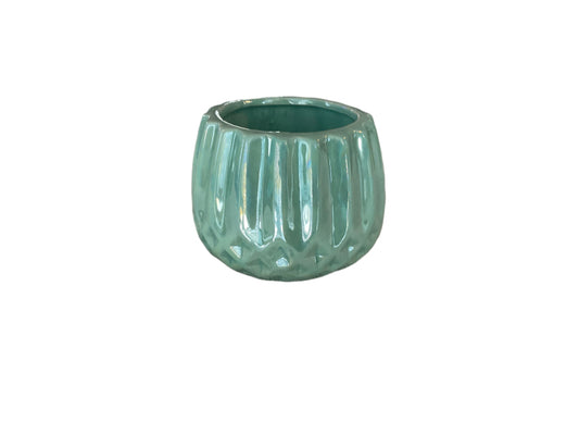 Teal candle holder