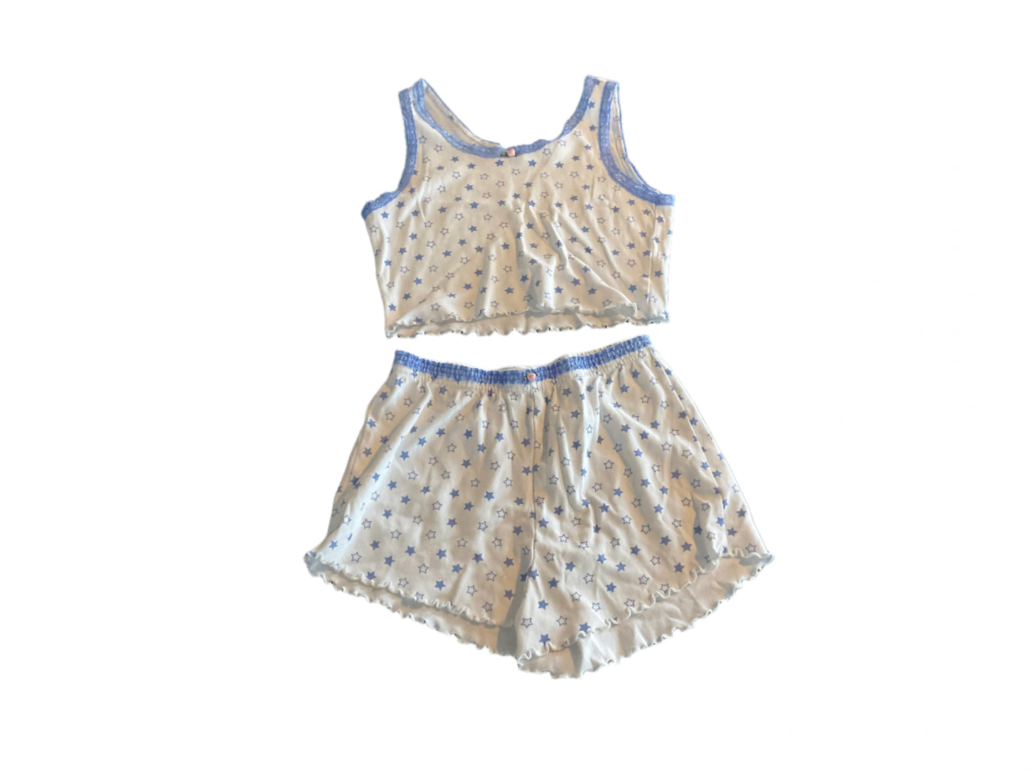 White and blue star pajama set