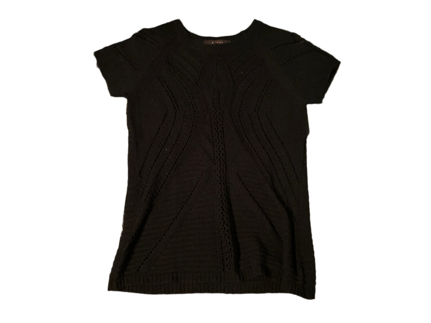 Black knit short sleeve