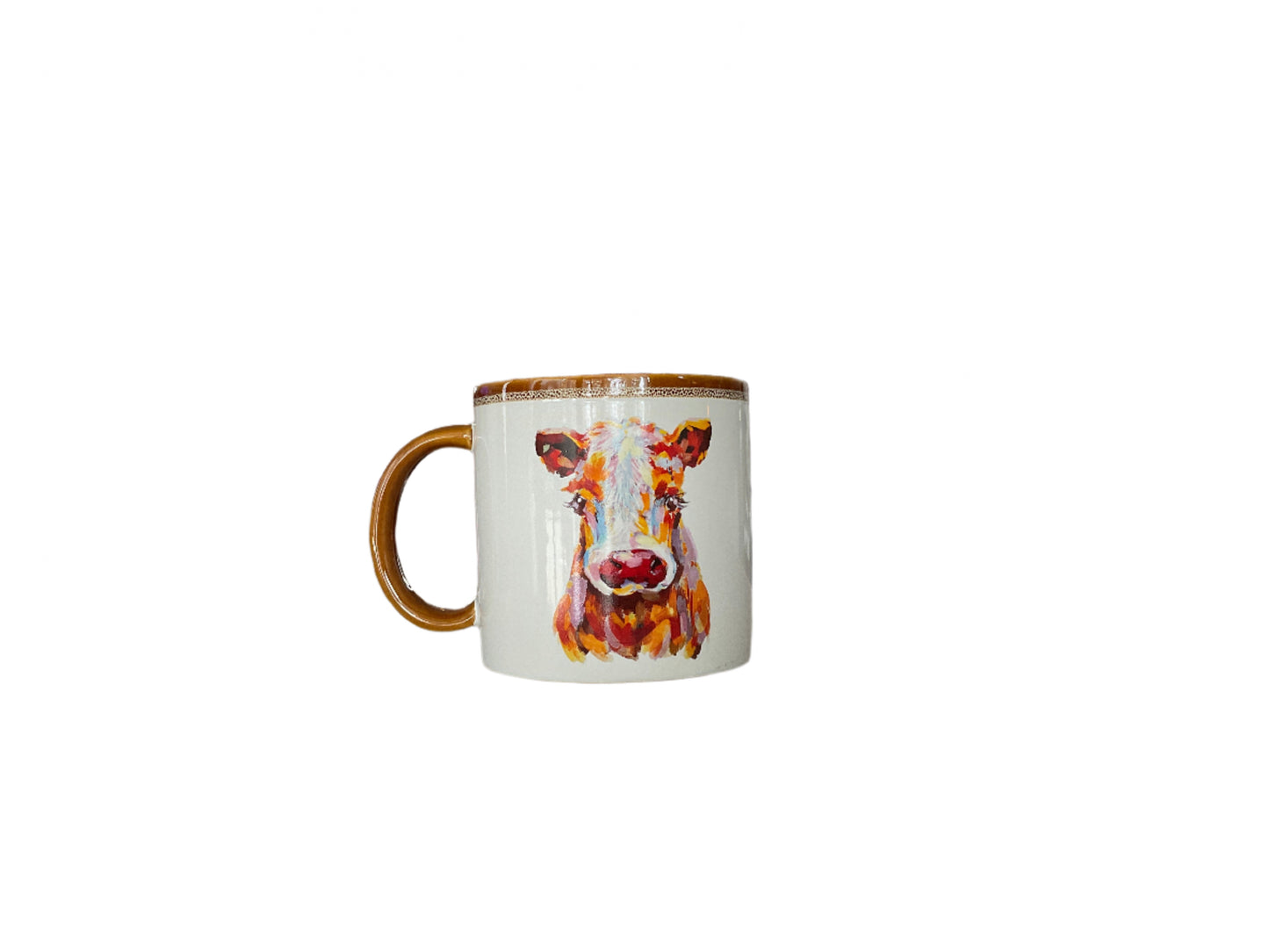 Brown And White Cow Mug