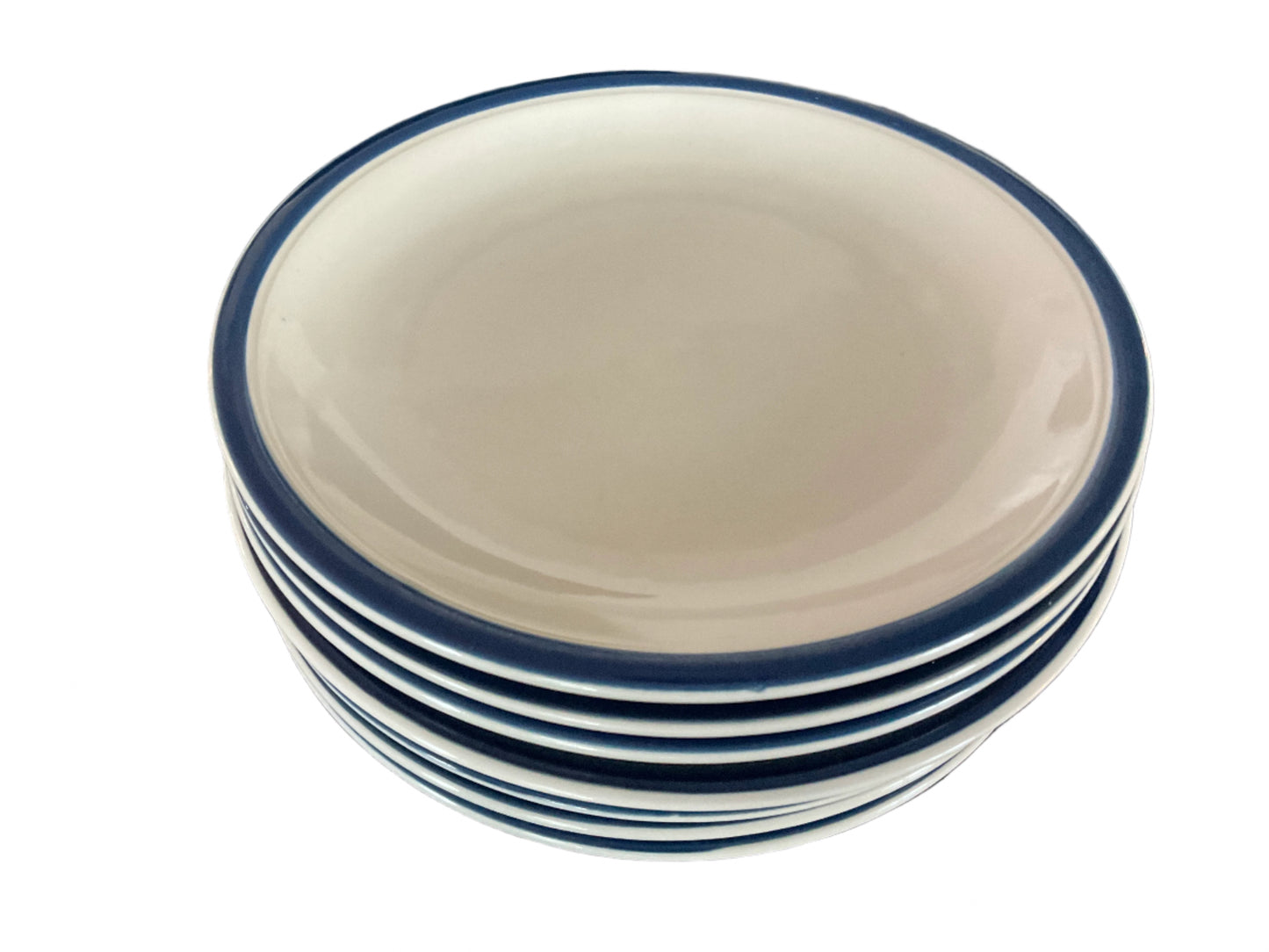 Set of 8 White kitchen basics plates