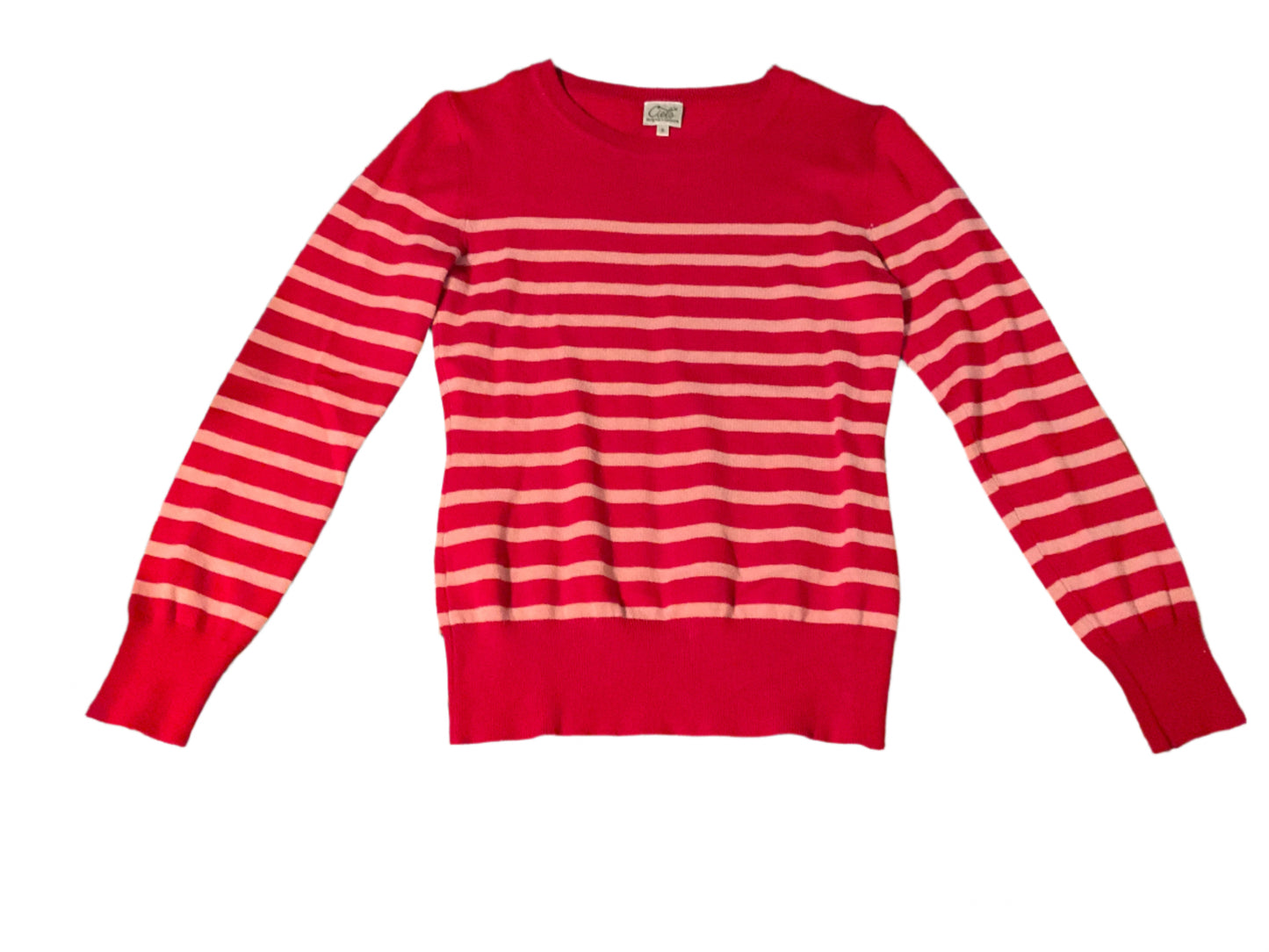 Pink and red striped sweater