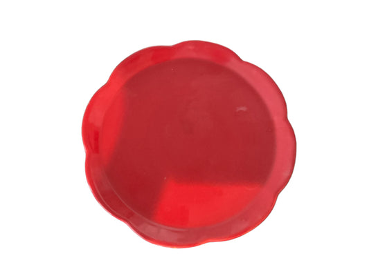 Red polkadot plate