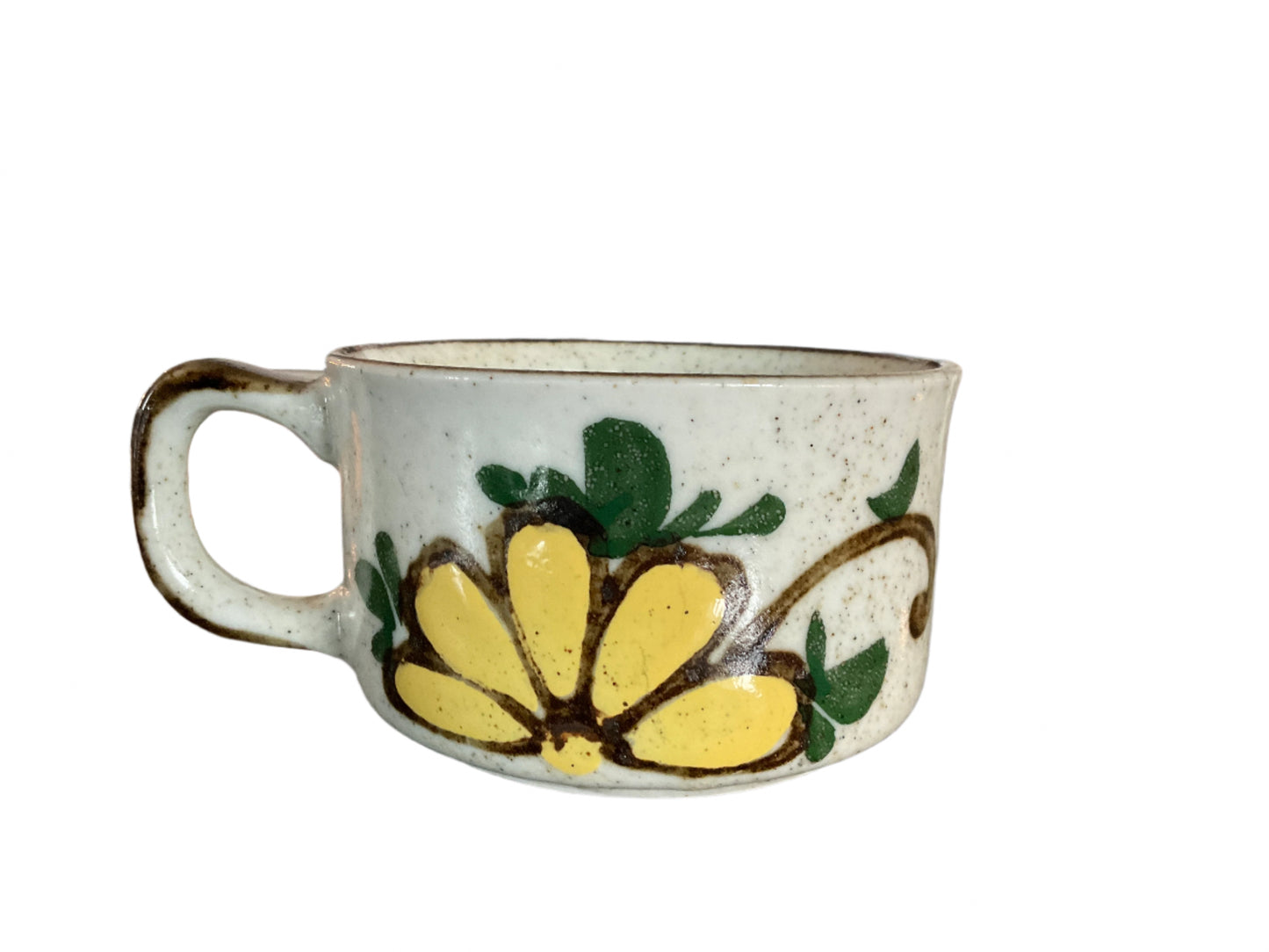 Vintage yellow flower mug