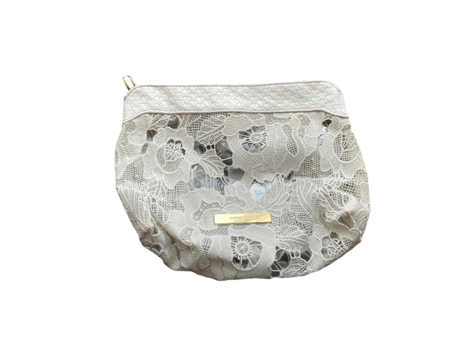 Clear White Floral Toiletry Bag