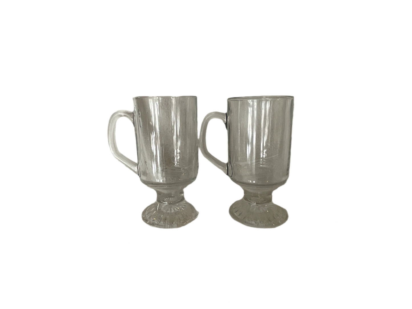 Set of two glass cups